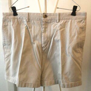 LANDS END MEN'S TRADITIONAL FIT 6" NO IRON CHINO SHORTS IN STONE SIZE 37